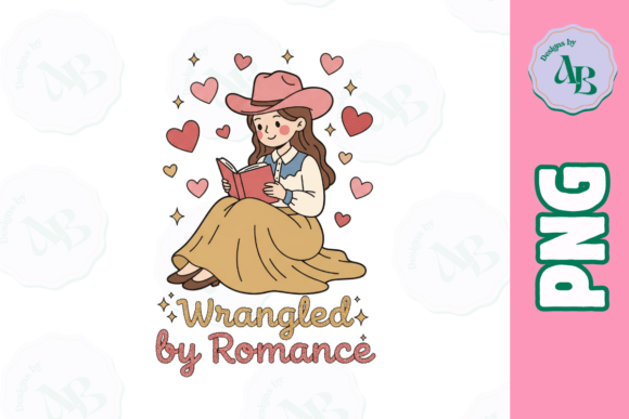 Download Funny Cowboy Romance Bookish PNG Design - Romance Collection