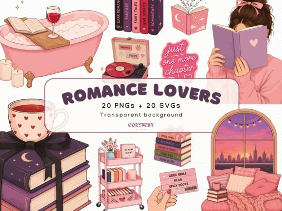 Download Romance Lovers Cliparts, Bookish PNG SVG - Premium Resources