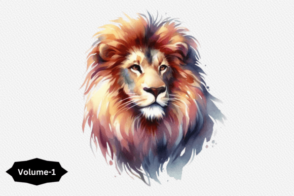 Download Watercolor Lion Clipart Illustrations - Illustrations Collection