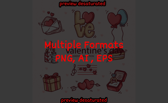 Download Doodle Valentine Day Elements Collection - Element Collection