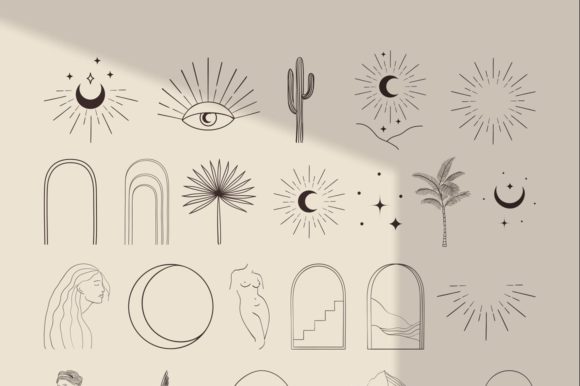 Download Bohemian Modern Arch Logo Elements. Blog - Element Collection