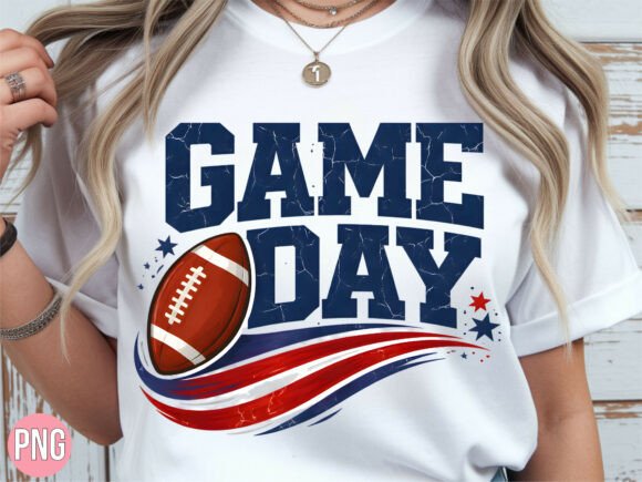 Download Game Day Football Red White Blue PNG - Blue Collection