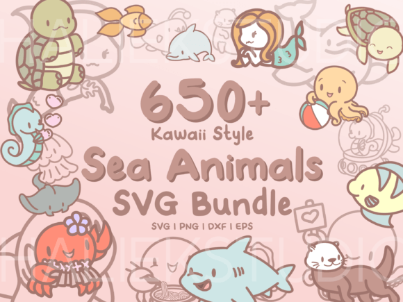 Download 650+ Sea Animals SVG Illustrations - Illustrations Collection