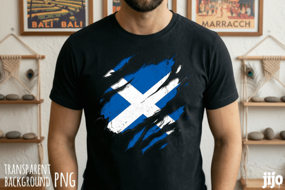 Download Scotland Flag Ripped Blue PNG - Blue Collection