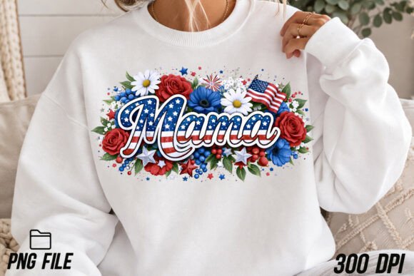 Download Patriotic Mama PNG, Red White Blue PNG - Blue Collection