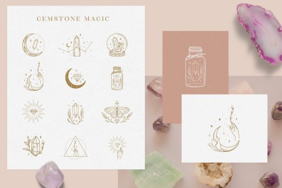 Download Logo Elements with Gemstones Vector. - Element Collection