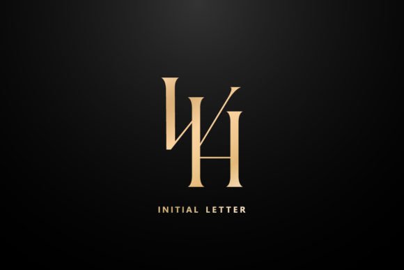 Download WH Monogram Letter Company Logo Elements - Element Collection