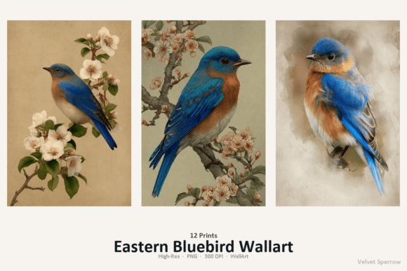 Download Eastern Bluebird Wallart - Blue Collection