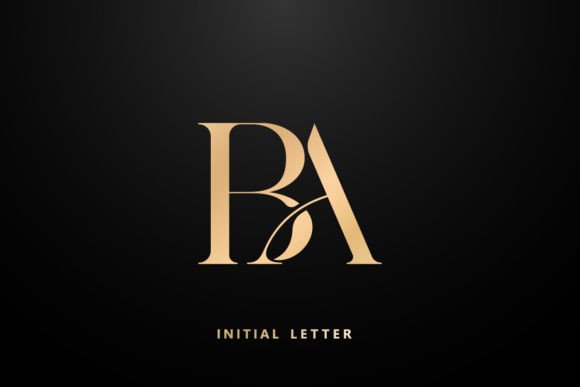 Download BA Monogram Letter Company Logo Elements - Element Collection